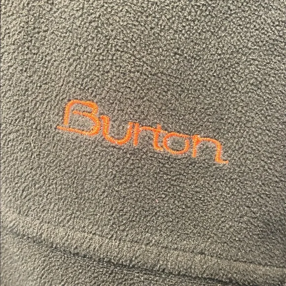 Vintage Burton Men's Black and Orange Light Weight Zip-Up Jacket - Mens Large